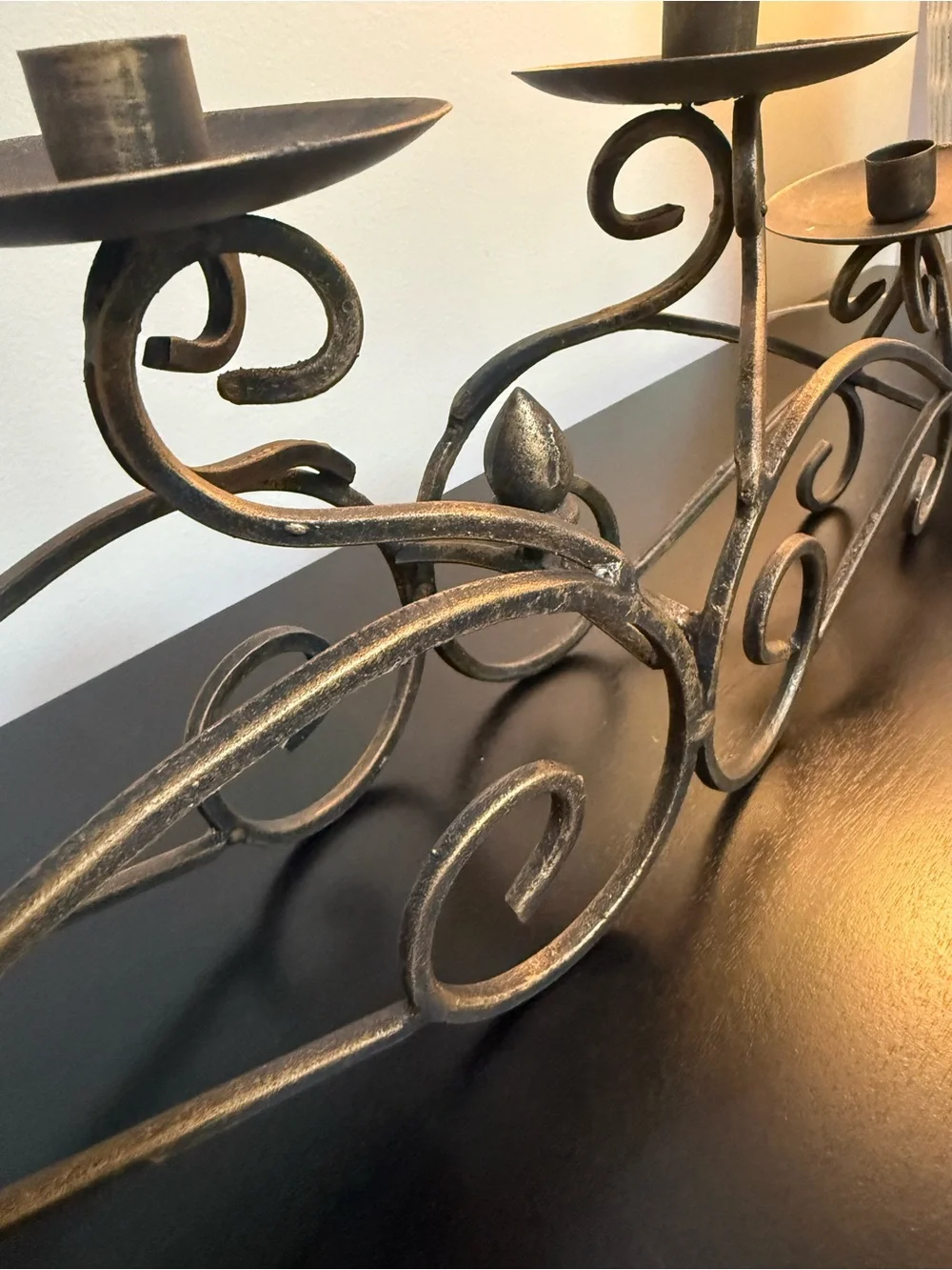 Scrollwork 6-Arm Metal Candle Holder
